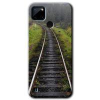 Realme C21 Kılıf Baskılı Kapak - Tren Yolu + 5D Tam Kaplayan Cam