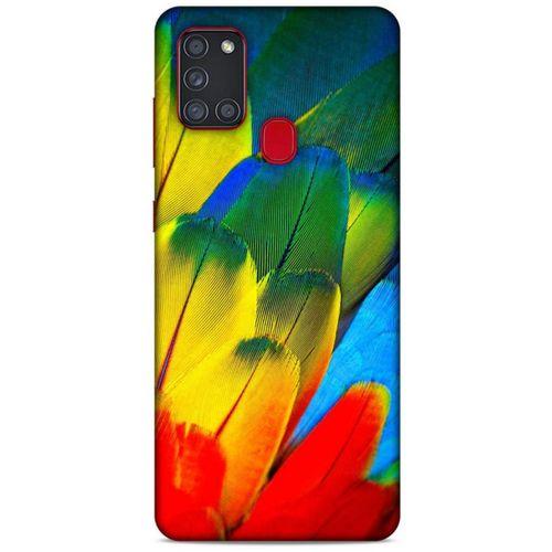 Samsung Galaxy A21s Kılıf Desenli Özel Seri Tüyler (3) Kapak