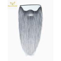 Gri Renk Lastikli Uzun Takma Sakal 40 cm