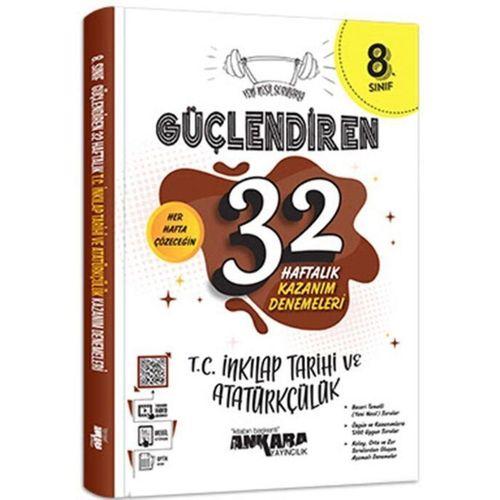 8. Sınıf T.C. İnkılap Tarihi ve Atatürkçülük Güçlendiren 32 Haftalık Kazanım Denemeleri Ankara Yayıncılık