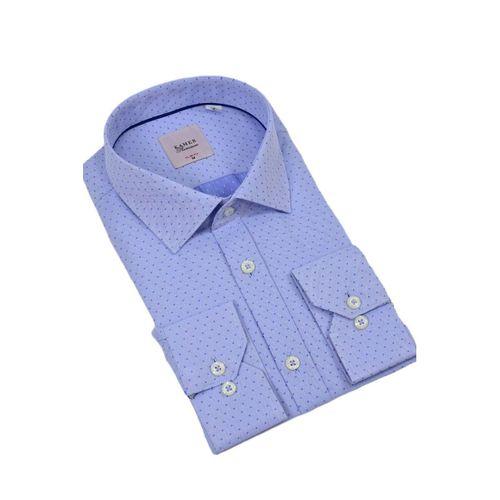 Erkek Puantiyeli Slim Fitt Uzun Kol Gömlek 2382 BGL-ST04377