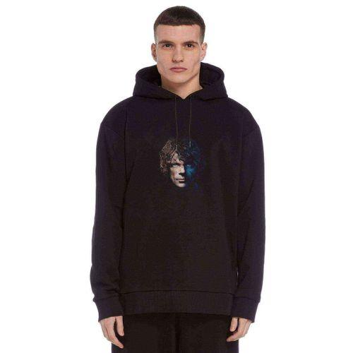 Lannister Baskılı Siyah Erkek Kapşonlu Sweatshirt