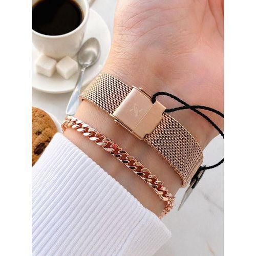 Daniel Klein 2 Yıl Garantili Hasır Çelik Kordon 3 Atm Suya Dayanıklı Kadın Kol Saati HS12809.4