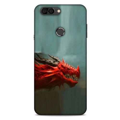 Vestel Venüs V6 Kılıf Dragons (17) Tasarım Kılıf Siyah Boynuzlu Ejderha
