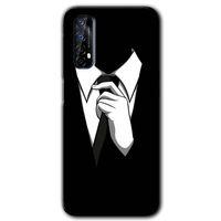 Realme 7 Kılıf Baskılı Kapak - Smokin + 5D Tam Kaplayan Cam