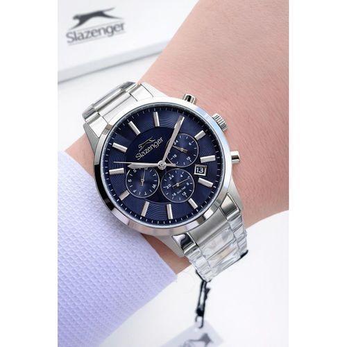 Slazenger İtalyan Tasarım Bileklik Hediyeli 2 Yıl Garantili 10 Atm Çelik Erkek Kol Saat ESL2511.E.03
