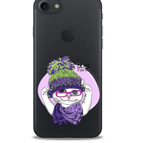 Zoologix (92) Apple iPhone SE 2020 Şeffaf Kılıf Silikon Desenli