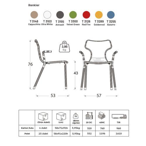 Dockers Play Kollu Polipropilen Sandalye - Kapiçino