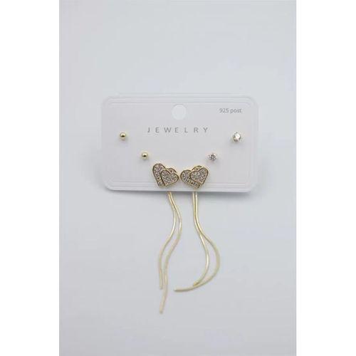 Çoklu Set Küpe - Altın