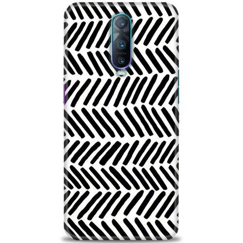 Oppo RX17 Pro Kılıf HD Baskılı Kılıf - Siyah Çubuklar + Tam Ekran Koruyucu