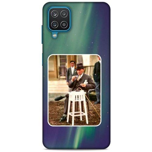 Lopard Samsung Galaxy A12 Uyumlu Kılıf Atatürk (21) Koruyucu Kapak