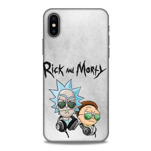 Apple Iphone X Uyumlu Kılıf Rick And Morty (4) Koruma Kılıfı Eye Patch Morty