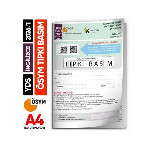 YDS İngilizce 2026/1 Yabancı Dil Sınavı ÖSYM Tıpkı Basım Çıkmış Soru Deneme Kitapçığı (e-YDS uygun)