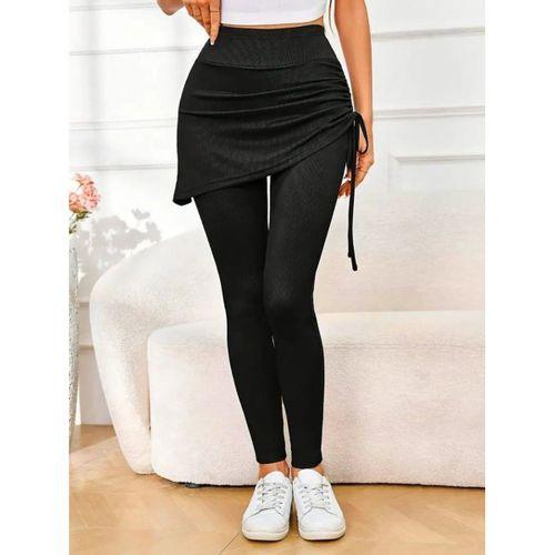 Kadın Yüksek Bel Yandan Büzgülü Alttan Uzun Kaşkorse Tayt Etek