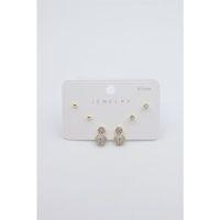 Çoklu Set Küpe - Altın