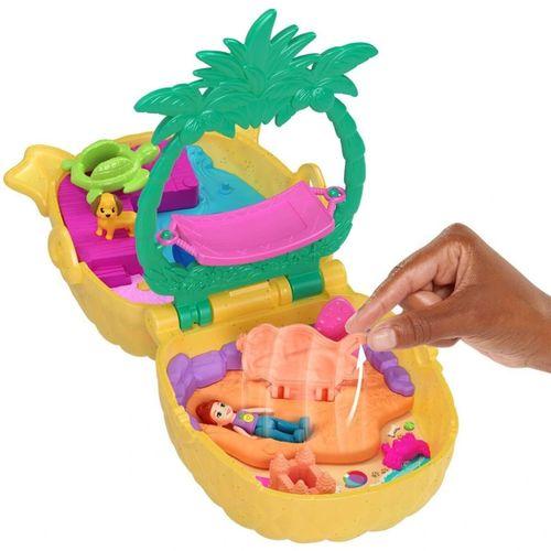Eğitici Oyuncak JFV00 Polly Pocket Ananas Köpekçik Plajı Mini Oyun Seti