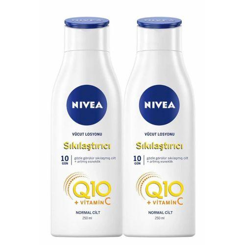 Nivea Q10 Sıkılaştırıcı Vücut Losyonu 250ml, C Vitamini, 48 Saat Nemlendirici X 2 Adet
