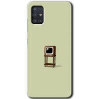 Samsung Galaxy A51 Kılıf Baskılı Kapak - Retro-TV + 5D Tam Kaplayan Cam