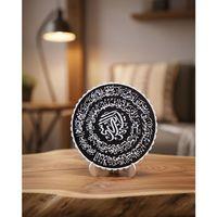 Ayetel Kürsi Siyah Zemin Üzeri Beyaz Yazılı Şık Masaüstü Pano