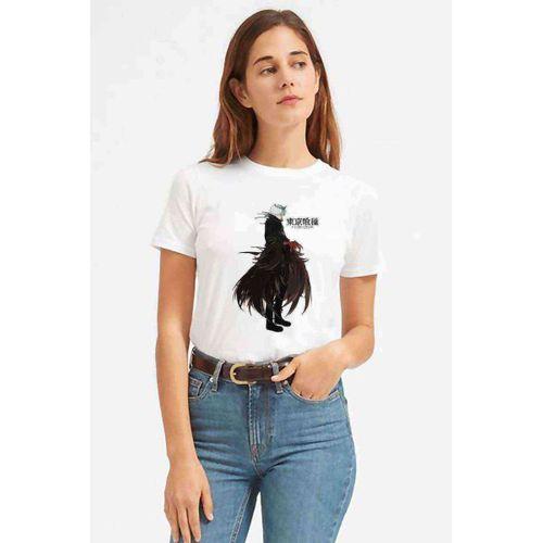 Anime Tokyo Ghoul Anteiku Baskılı Beyaz Kadın Tshirt