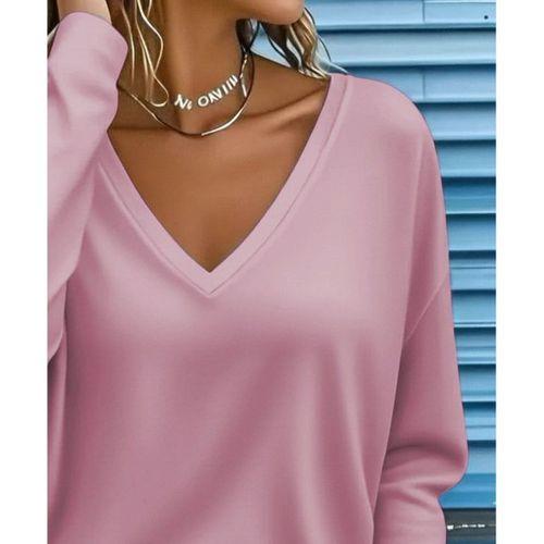 Kadın Uzun Kollu V Yakalı Dalgıç Bluz