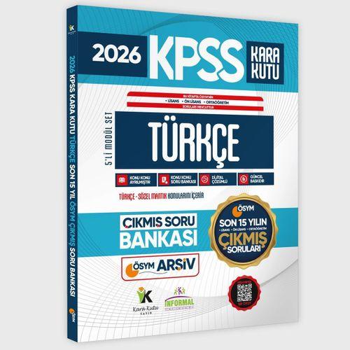 2026 FULLKPSS Lisans-Önlisans-Ortaöğretim Türkçe’nin Kara Kutusu ÖSYM Çıkmış Soru Bankası Son 15 Yıl