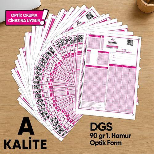 DGS Deneme Sınavları İçin 100 Adet (90 GR) Optik Form - Optik Okuma Uyumlu