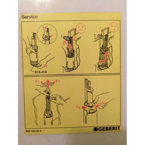 Geberit Bodemventiel Küçük Flush Fix Tuvalet Rezervuarı - 3713562