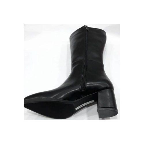 PUNTO 343035 Kadın Fermuarlı 6 cm Topuklu Çizme