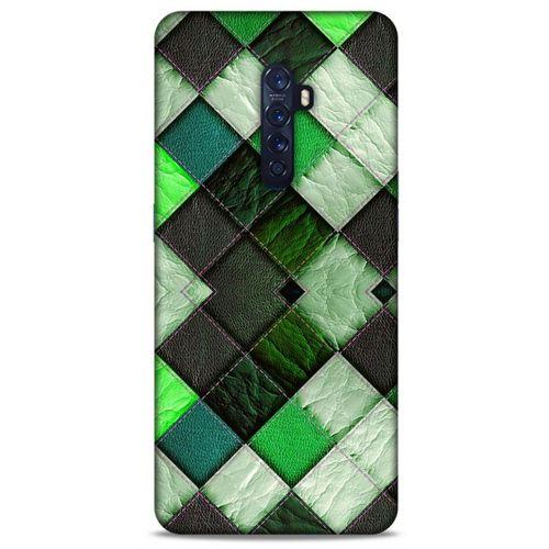 Oppo Reno 2 Kılıf Patchwork (17) Tasarım Kılıf Fıstık Yeşili