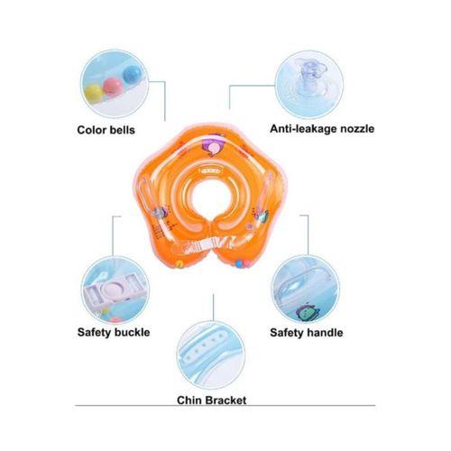 Bebek Yüzme Boyun Simidi Turuncu Renk Emniyet Kilitli