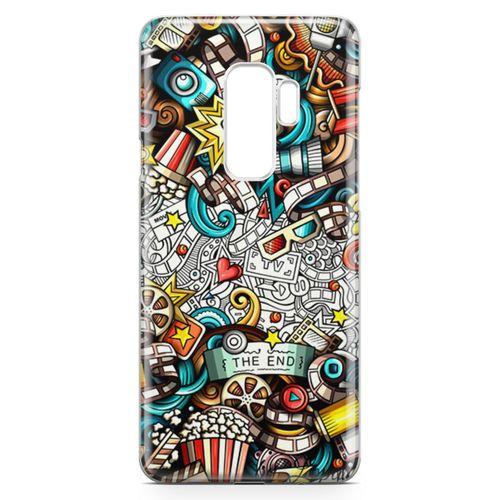 Samsung Galaxy S9 Plus Kılıf Sinema Doodle Arka Kapak Koruma Desenli Full Koruyucu
