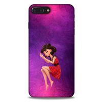 Apple Iphone 8 Plus Kılıf Depresyon (40) Fit Silikon Kılıf Kahverengi Beyaz