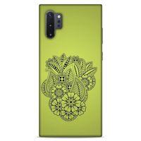 Lopard Samsung Galaxy Note 10 Plus Uyumlu Kılıf Tattoo's (40) Fit Silikon Kılıf Çiçek Dövmesi