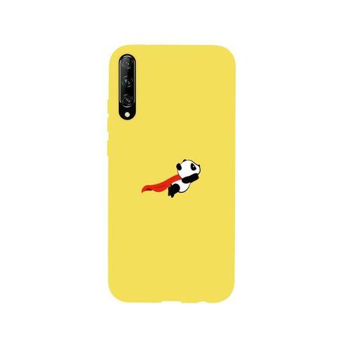 Huawei Psmart Pro Uçan Panda Premium Silikonlu Sarı Telefon Kılıfı