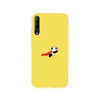 Huawei Psmart Pro Uçan Panda Premium Silikonlu Sarı Telefon Kılıfı