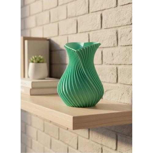 24 Cm Turkuaz Kalp Formlu Büyük Boy Vazo Es Dekor Ürünü