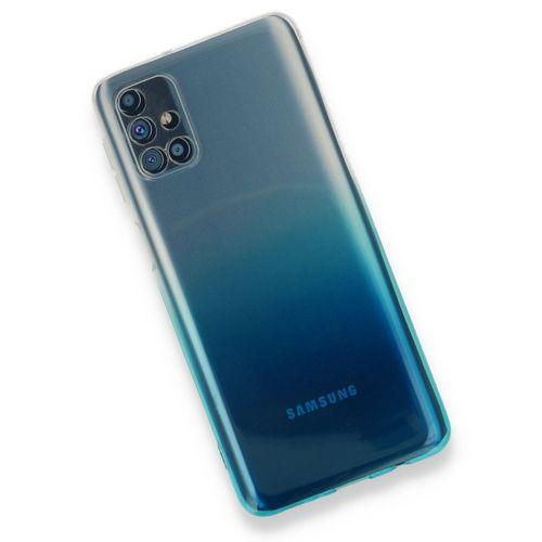 Samsung Galaxy M31S Kılıf Lüx Çift Renkli Silikon - Turkuaz