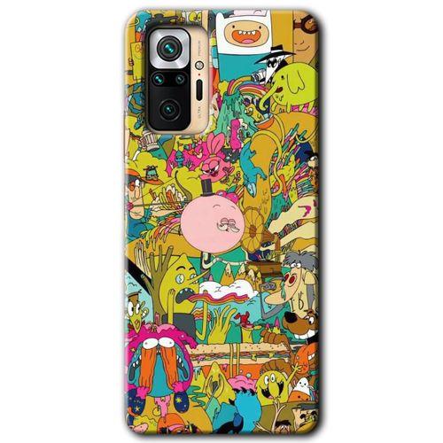 Xiaomi Redmi Note 10 Pro Kılıf HD Desen Baskılı Arka Kapak + Temperli Cam - Süper Çizgi Kahramanlar 2