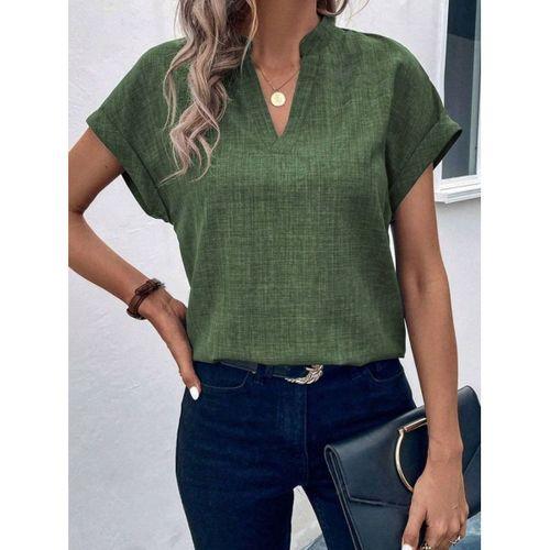 Kadın Kısa Kollu Hakim Yaka Sofya Bluz