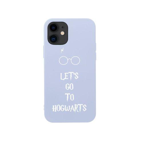 iPhone 12 Let's Go Hogwarts Tasarımlı Lila Telefon Kılıfı