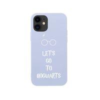 iPhone 12 Let's Go Hogwarts Tasarımlı Lila Telefon Kılıfı