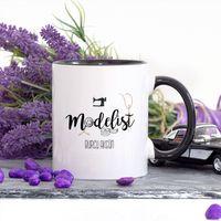 Kişiye Özel Lacivert Renkli Modelist Kupa Bardak