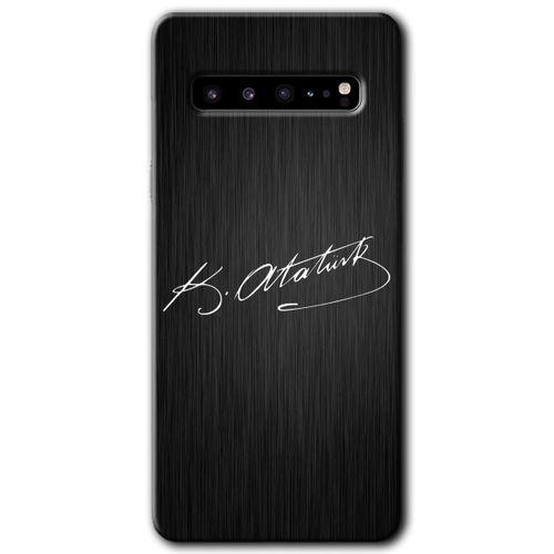 Galaxy S10 Plus Kılıf HD Desen Baskılı Arka Kapak - İmza Atatürk