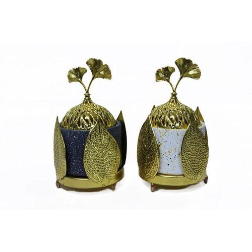 Buhurdanlık Seramik  Altın Dekorlu Kapak