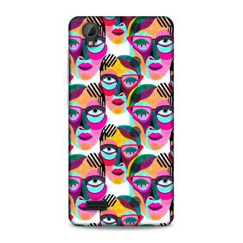 Lopard Vestel Venüs V5 Uyumlu Kılıf Sürreal Yüzler ♀ (4) Koruma Kılıfı Desenli