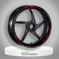 HONDA Honda Pcx 2014 - 2025 Uyumlu Turuncu Mavi Zebra Desen Büyük 1 Set Jant Şeridi