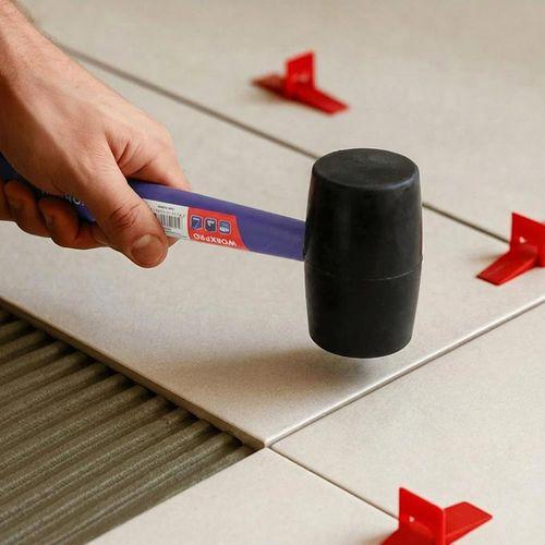 WORKPRO WP241041 57mm 450Gr PVC PP Saplı Siyah Kauçuk Tokmak