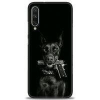 Xiaomi Mi A3 Kılıf HD Baskılı Kılıf - Tabanca ve Köpek + Tam Ekran Koruyucu