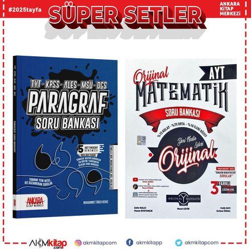 Orijinal AYT Matematik ve AKM Paragraf Soru Bankası Seti 2 Kitap